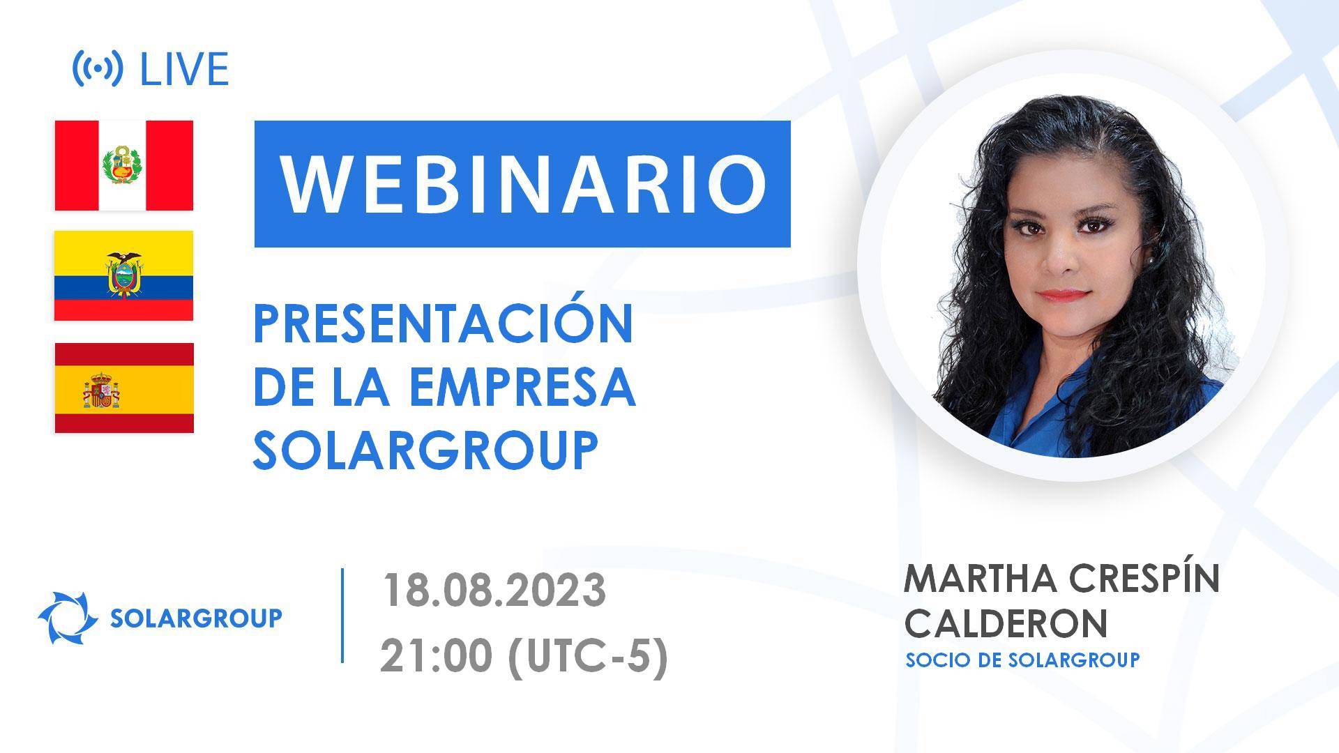 Peru. Presentación de la empresa financiera internacional SOLARGROUP