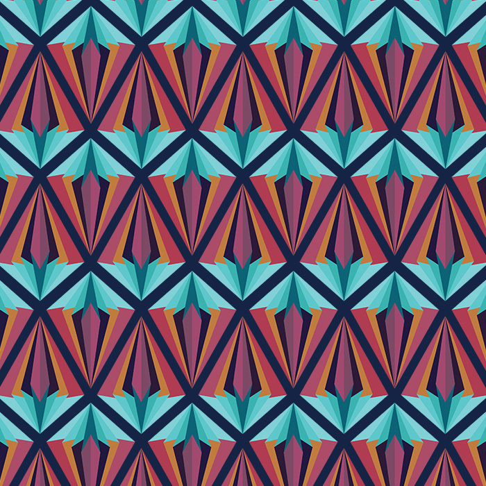 blue & red geometric diamond wallpaper pattern image