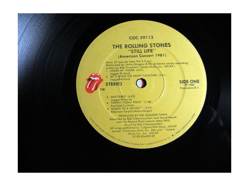 The Rolling Stones - Still Life (American Concert 1981) - MASTERDISK / EDP 1982 Rolling Stones Records COC 39113