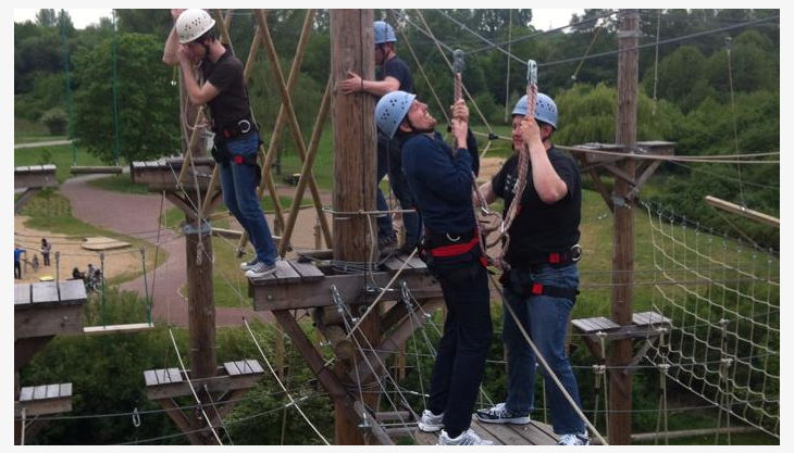 querfeldein hochseilgarten partner klettern