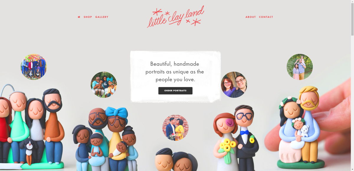 Screenshot of Little Clay Land, from the startup websites collection.