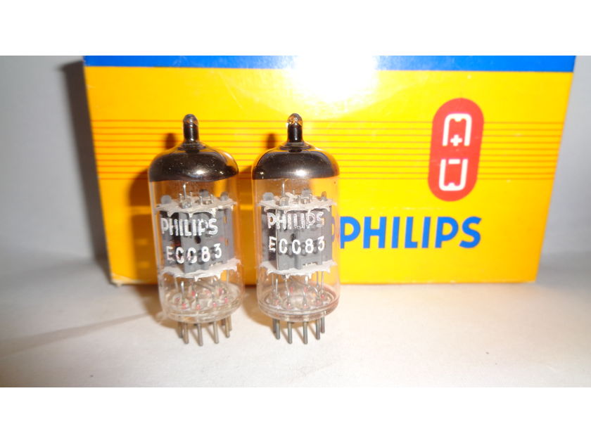 Philips ECC83 high class audio tubes phono and preamplifier or instrument