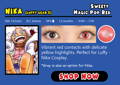 Sweety Magic Pop Red: Vibrant red contacts with delicate yellow highlights. Perfect for Luffy - Nika Cosplay.