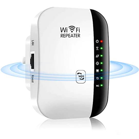 Répéteur WiFi Puissant 1200Mbps - 6 Antennes, 2 Ports LAN - Couvre Jusqu'à 3000 Pieds Carrés - Installation Facile