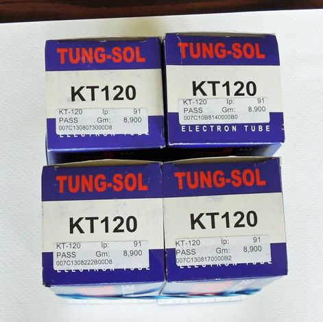 Tung-Sol KT-120 Matched Quad Brand New