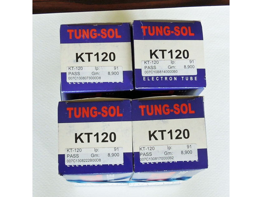 Tung-Sol KT-120 Matched Quad Brand New