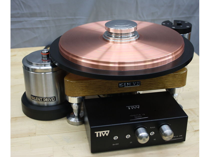 TTW Audio GEM CU9999 42 Lb Pure COPPER Platter  New Demo Best Seller   - Direct Rim Drive Turntable