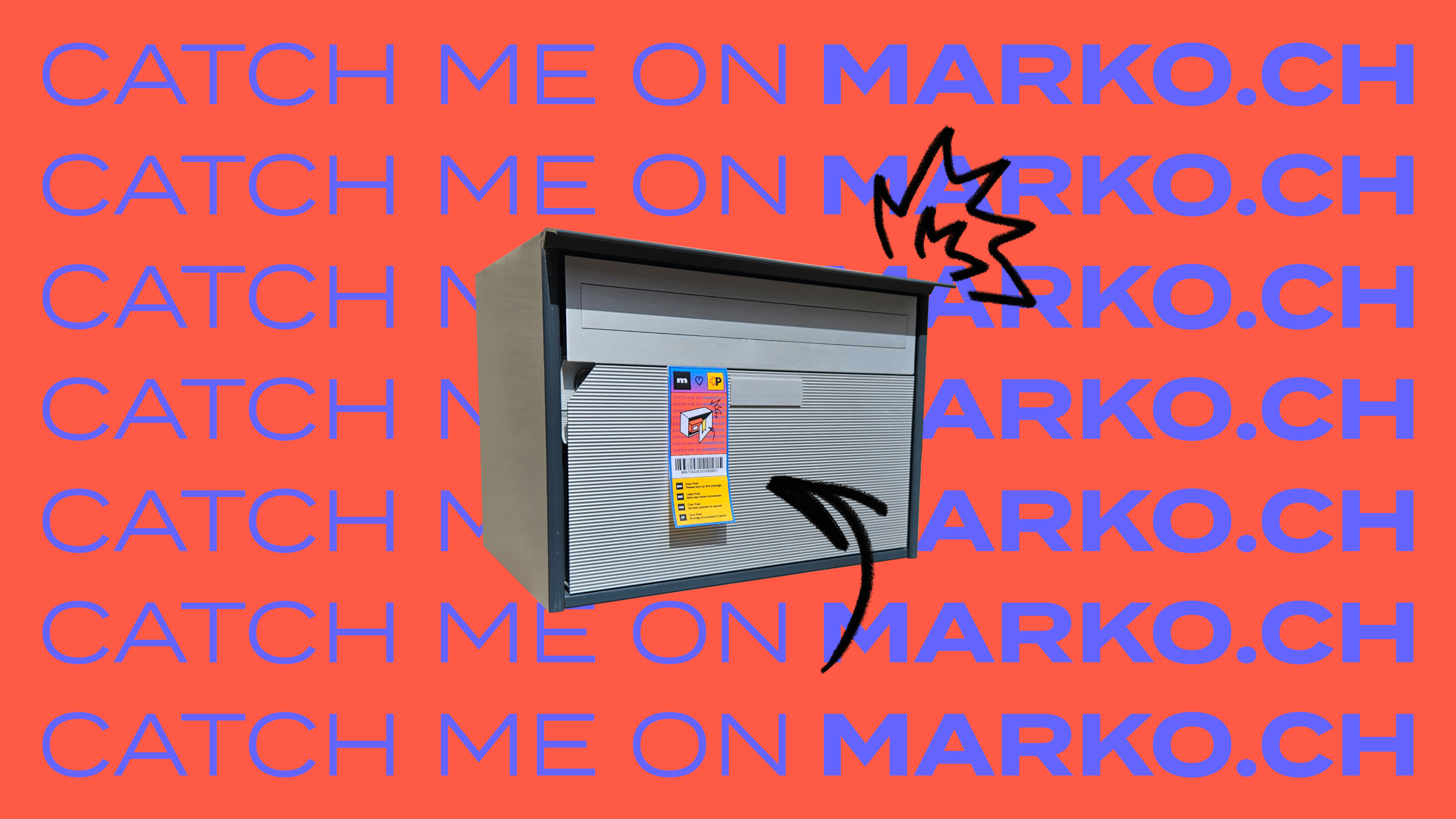 Postbox with marko easy shipping tag