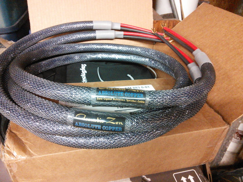 Acoustic Zen Technologies Absolute Copper 8 Ft Speaker Cables/Spades on both ends