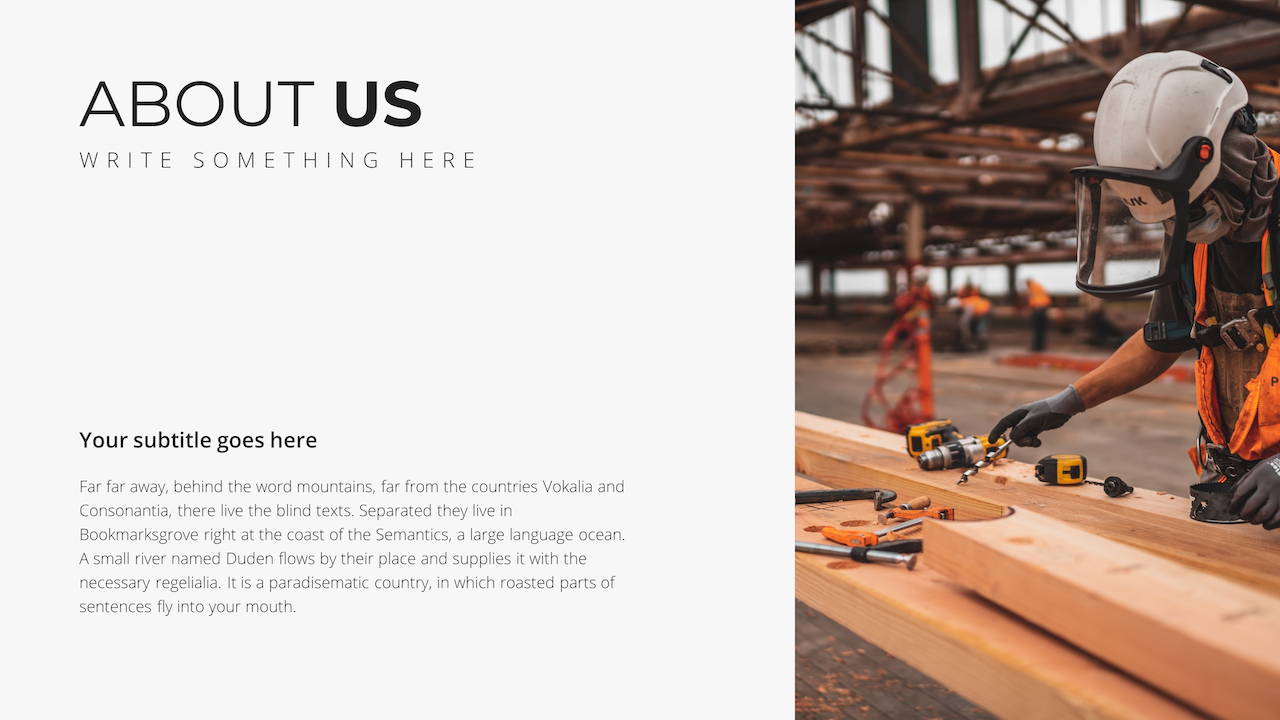 Modern X Construction Presentation Template