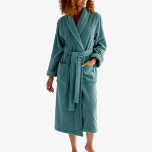 Women's Robe (M, Green Agate) | Company Cotton™ Terry Women’s Long Robe | The Company Store