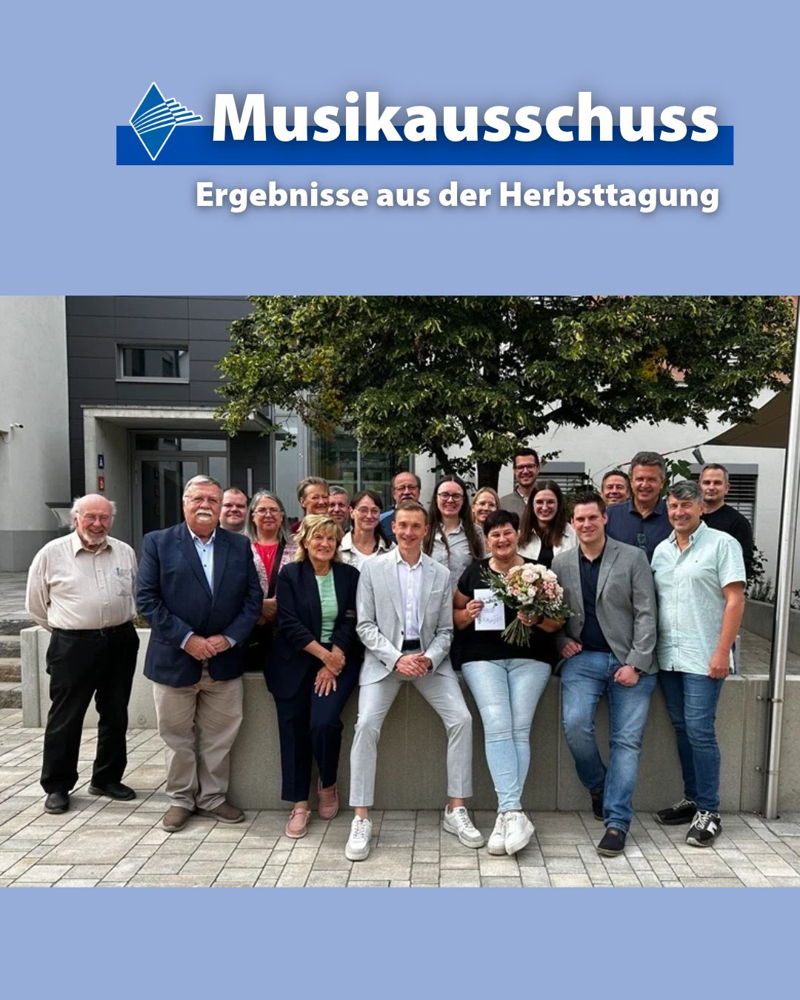 🎶 Musik, Vernetzung & Visionen 🎶

Zweimal im Jahr kommt der BBMV-Musikausschuss zusammen, um die musikalische Arbeit im Bayerischen Blasmusikverband zu gestalten. Bei der Herbsttagung in Nürnberg wurden zunächst über die Bereiche Jugend, Verbandsdiri