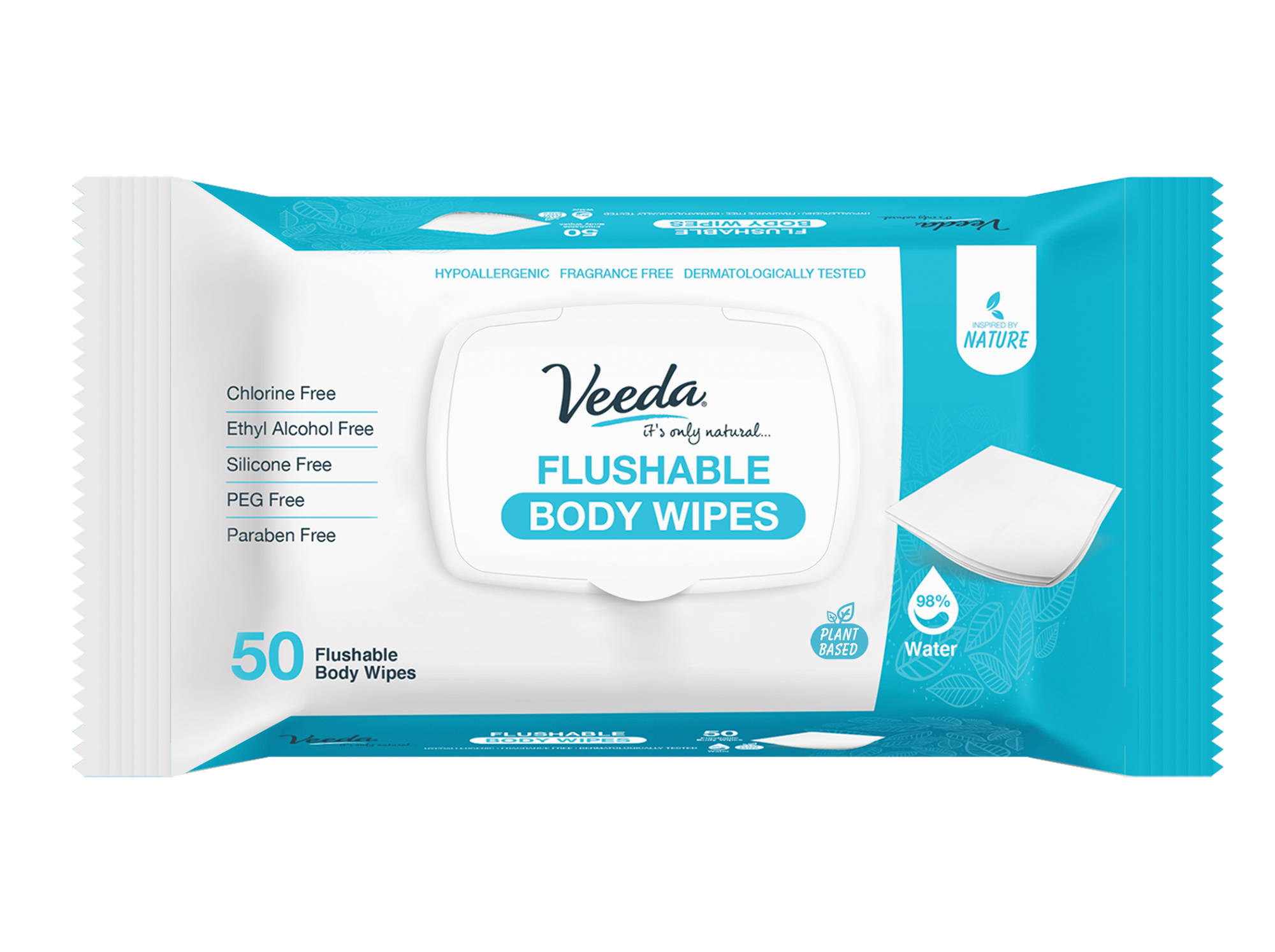  Veeda Natural Premium Incontinence Feminine Pads for Women,  Bladder Leakage Protection, Moderate Absorbency, Unscented, Long Length, 20  Count : Everything Else
