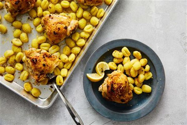 Photo of Broccoli Cheddar Stuffed Chicken with Toasted Gnocchi 