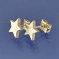 cremation ashes earrings, with ash in. a star design., earring studs. 