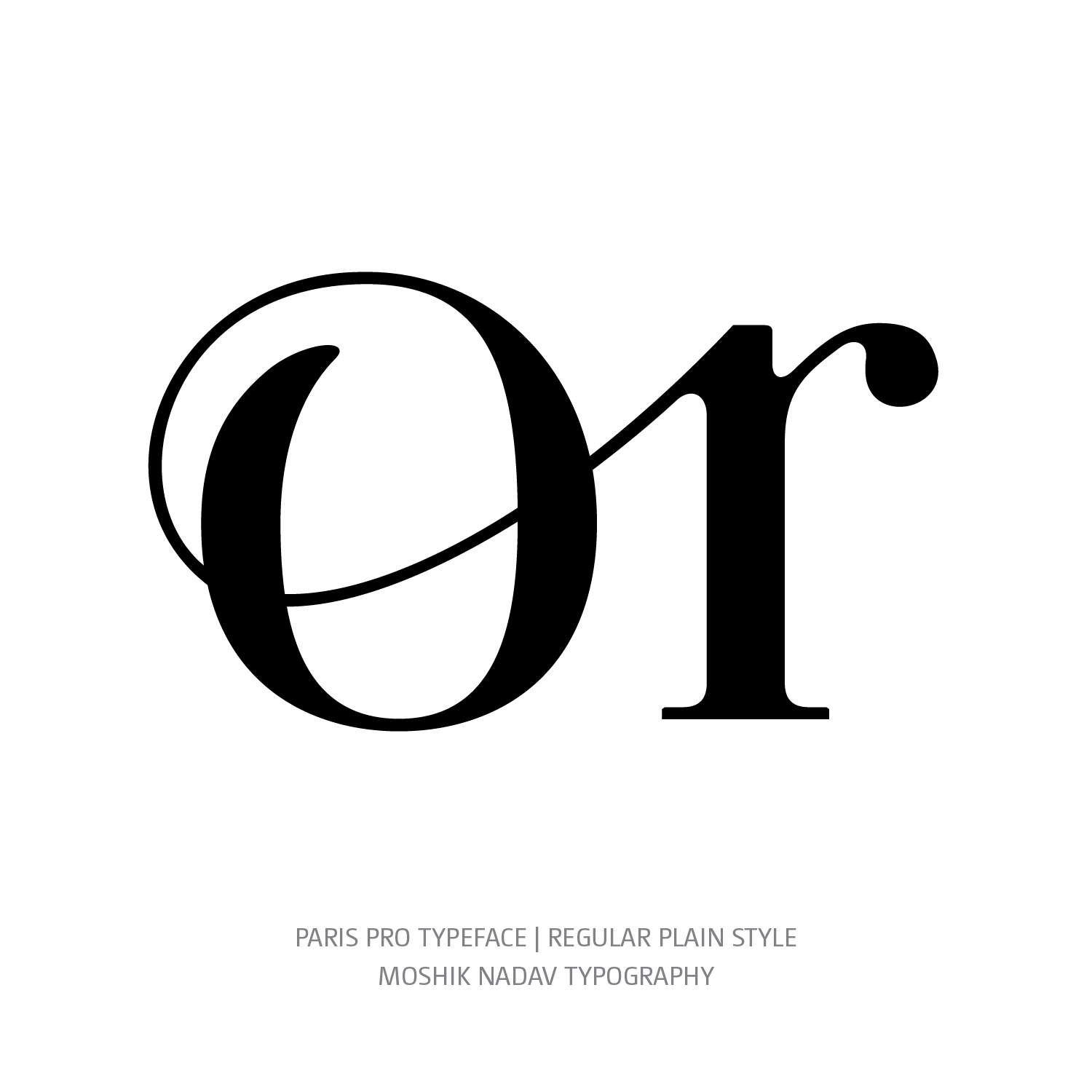 Paris Pro Typeface Regular alt OR ligature