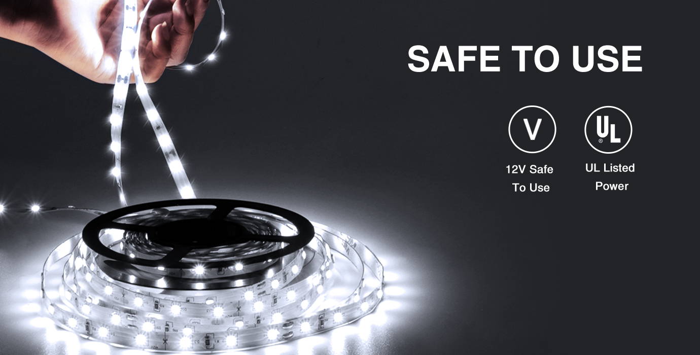 safety cool white led tape light