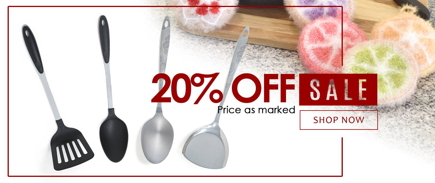 Spoons, Spatulas & Crochet Dish Scrubbers 20% Off SALE by Ace Cook