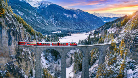 Day Trip to St. Moritz and the Alps on the Red Bernina Train
