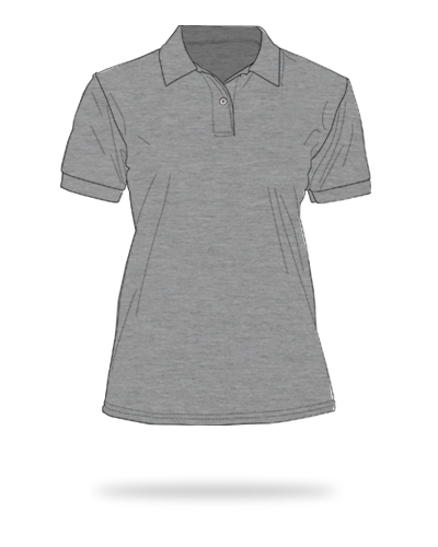 Melange gray ladies fit honeycombed cotton polo shirts sj clothing manila philippines