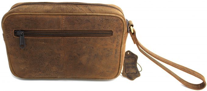 Genuine Leather Man Bag Brown Style 52012 - Image 7
