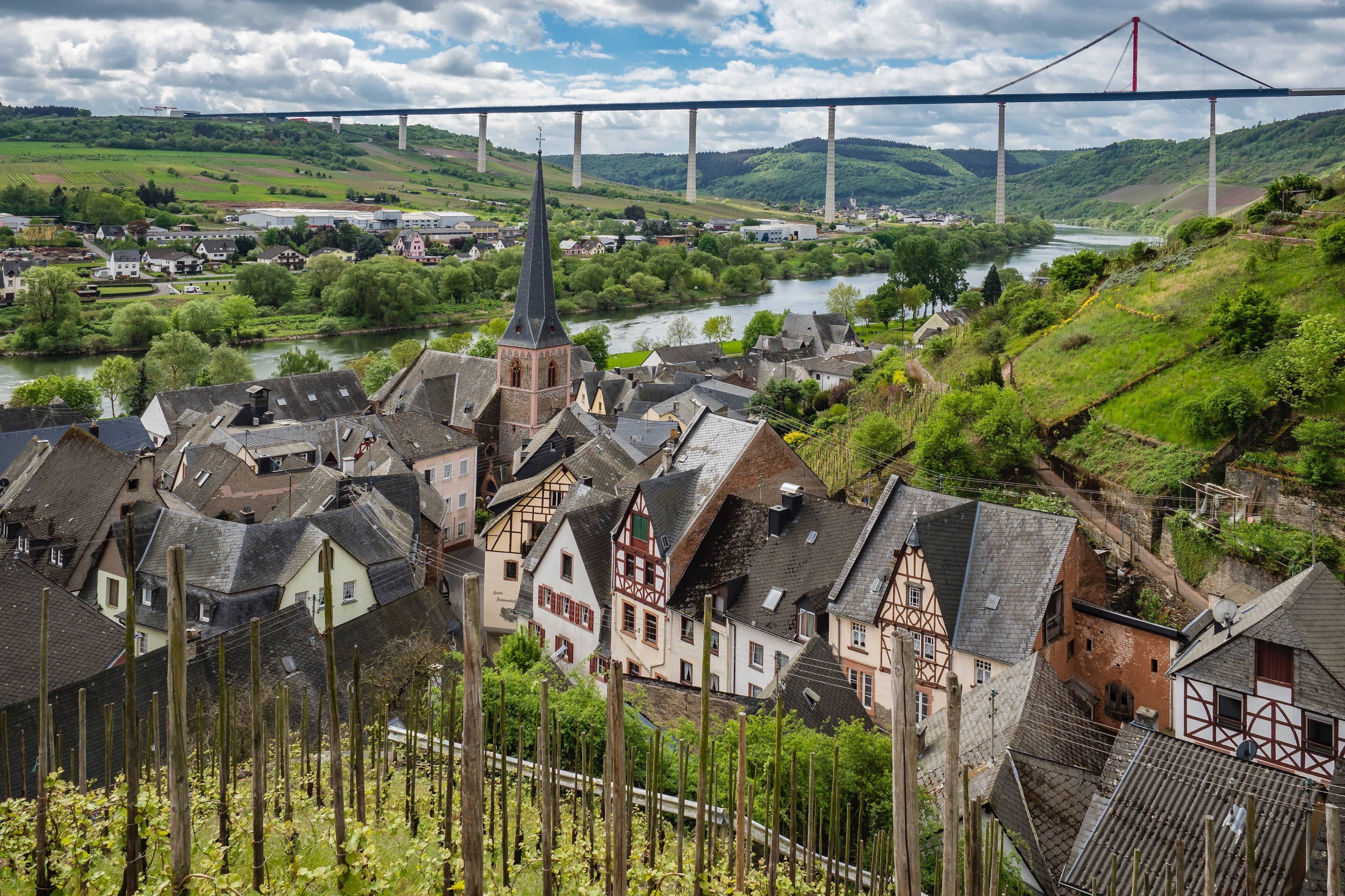 Germany Rhine village where Kiss of Wine Riesling is produced.
