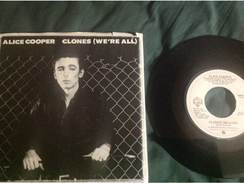 Alice Cooper - Clones/Model Citizen Warner Brothers Records 45 Single With Picture  Sleeve