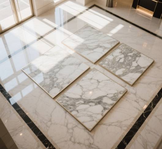 UV printed marble-effect decorative panel for modern interior