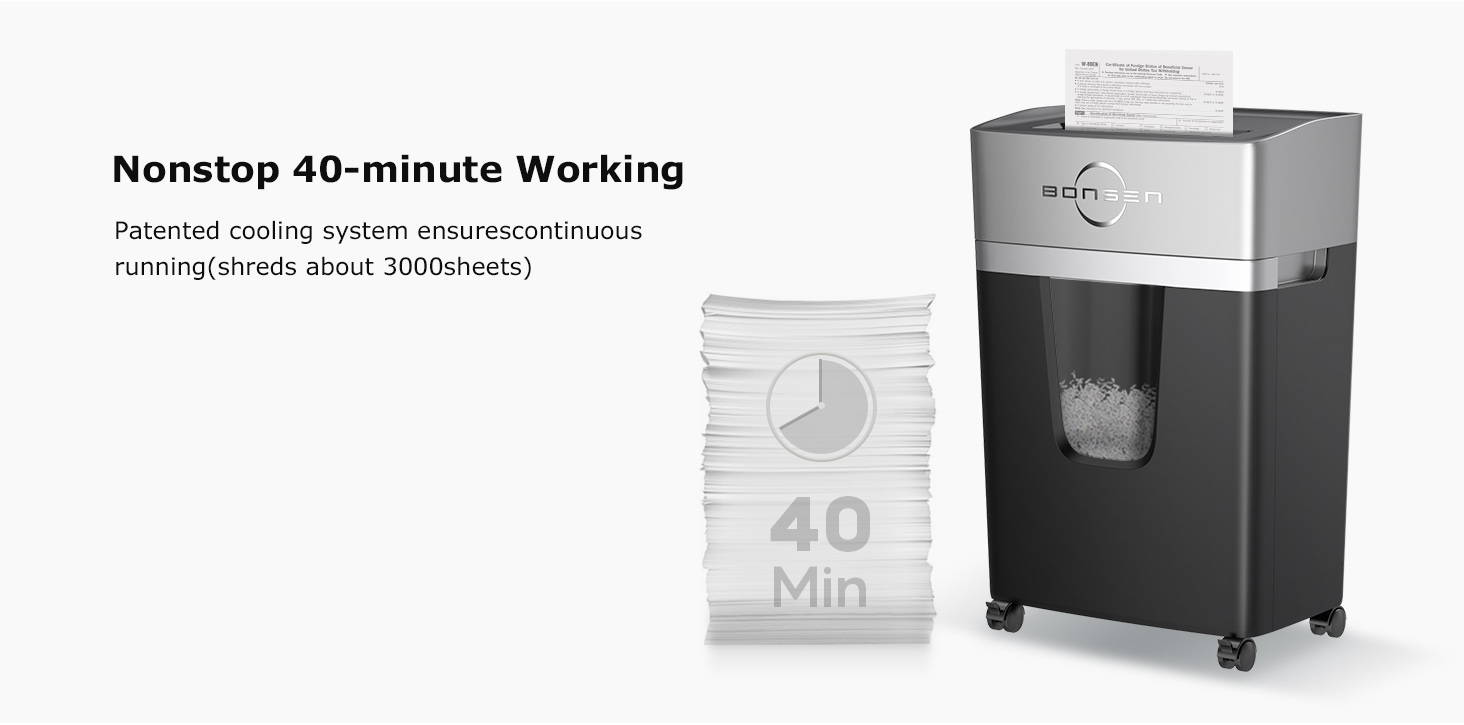 40-minute continuous shredding