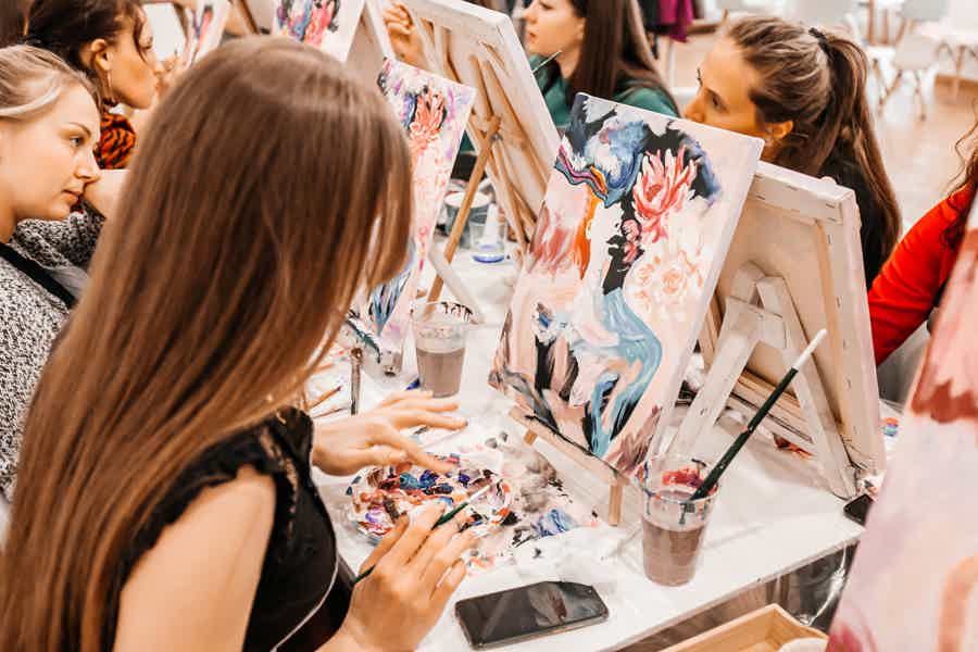 Paint and Sip Experience — Wine & Art Workshops - photo 1