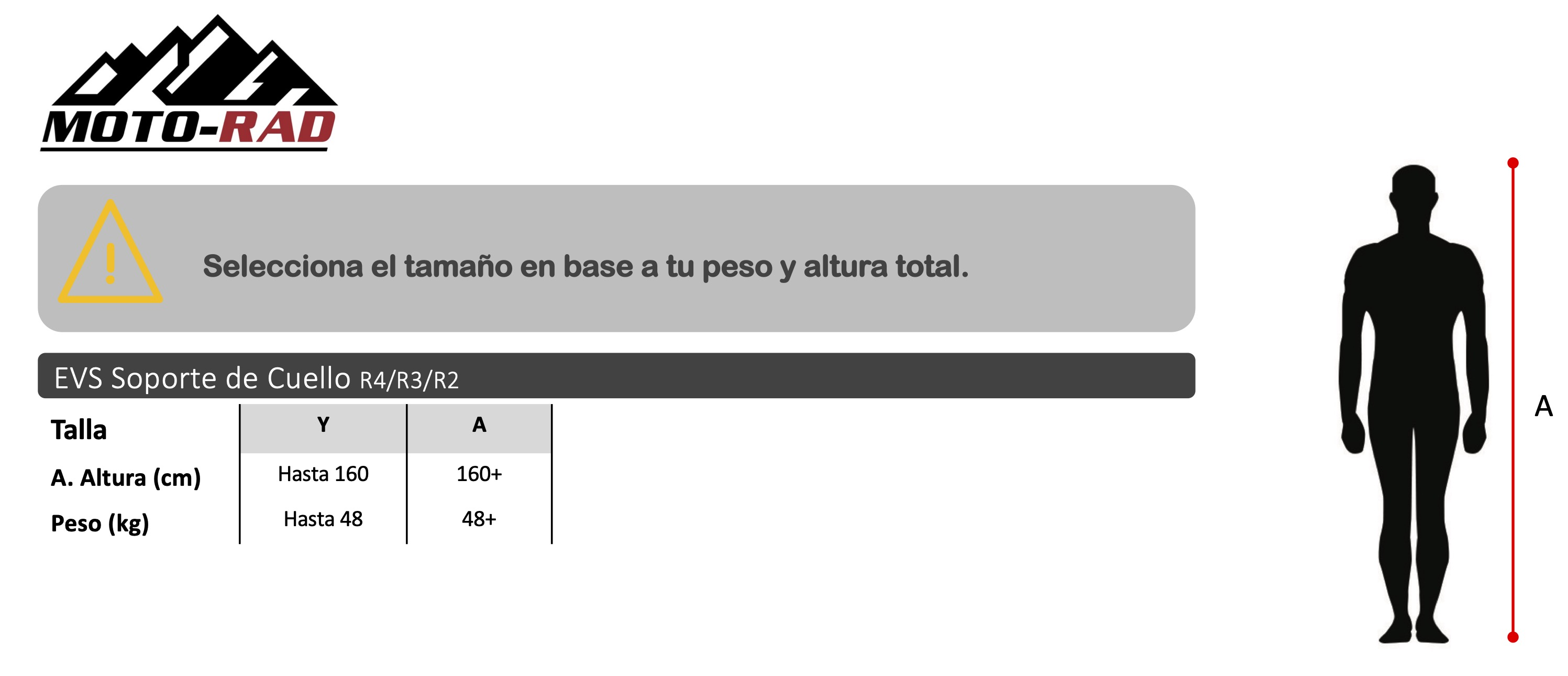 Guia de Tallas Soportes de Cuello EVS