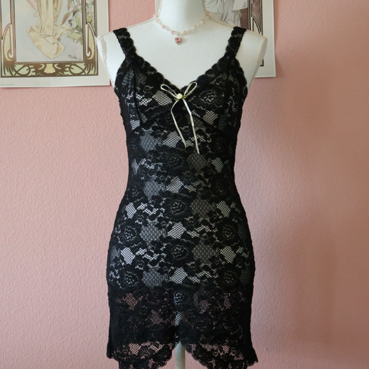 Mesh Lace Slip Dress (Secondhand - XS/S)