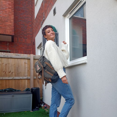 Strickmuster: Einfacher, schäbiger Pullover