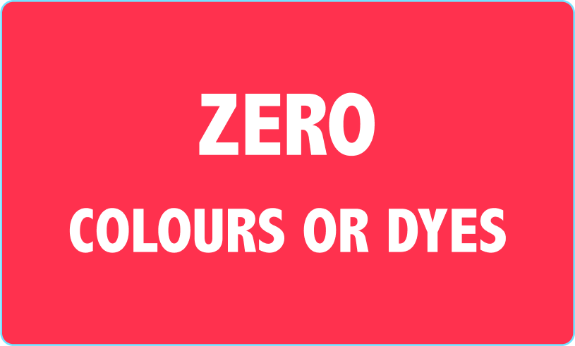 zero colours or dyes graphic