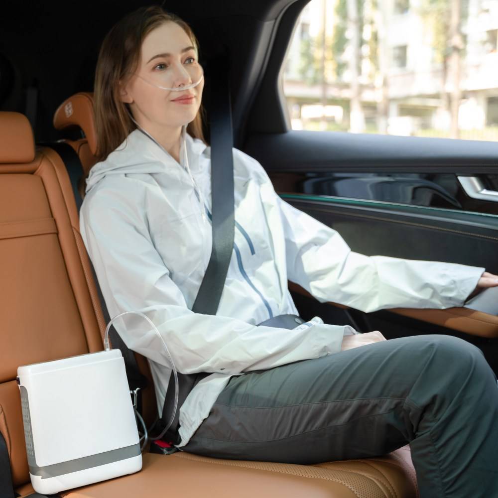 driving with a portable oxygen concentrator