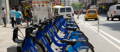 Citi Bike docks next to bike lane in New York City