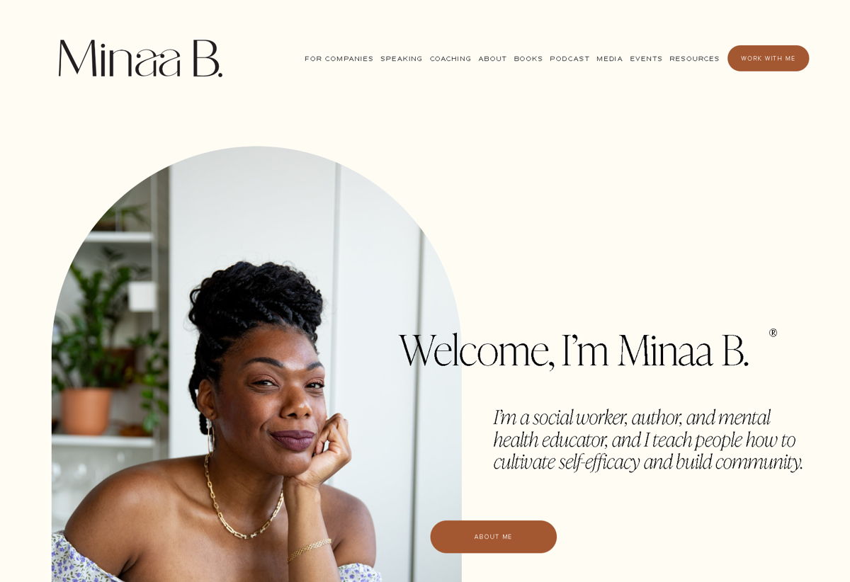Screenshot of Minaa B., from the brown websites collection.