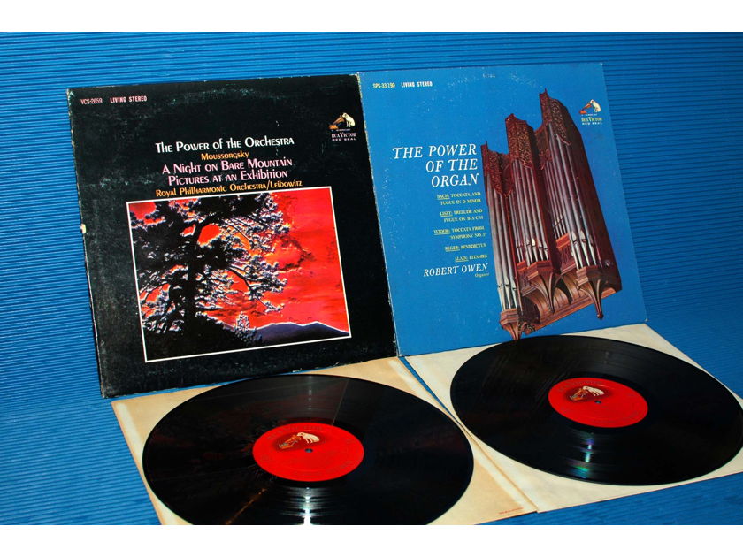 MOUSSORGSKY - "The Power Of The Orchestra" / - OWEN - "The Power Of The Organ" -  RCA Shaded Dog 1963 Super Rare Set!