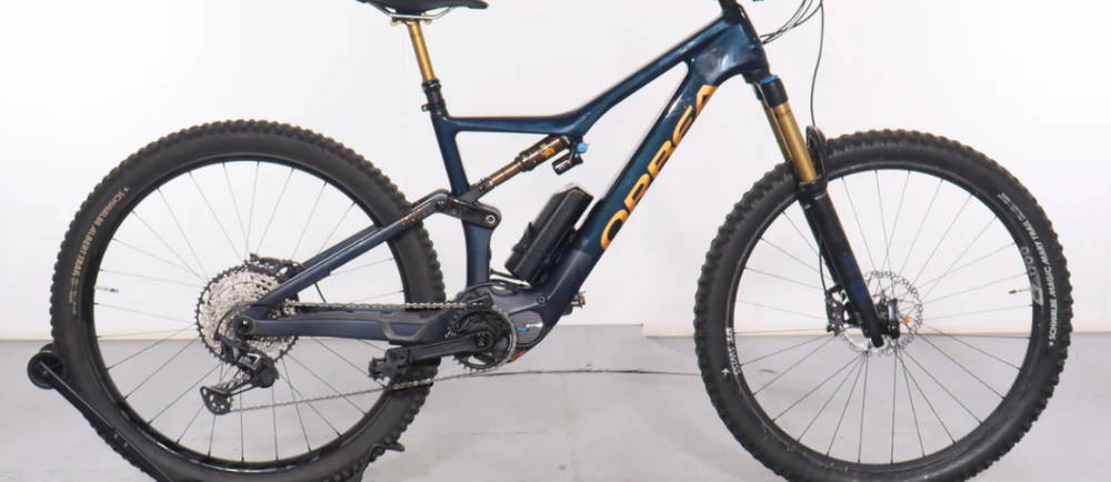 an Orbea Rise M10 suspension electric mountain bike