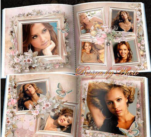 Романтическая Фотошоп фотокнига в PSD - любовь прекрасна