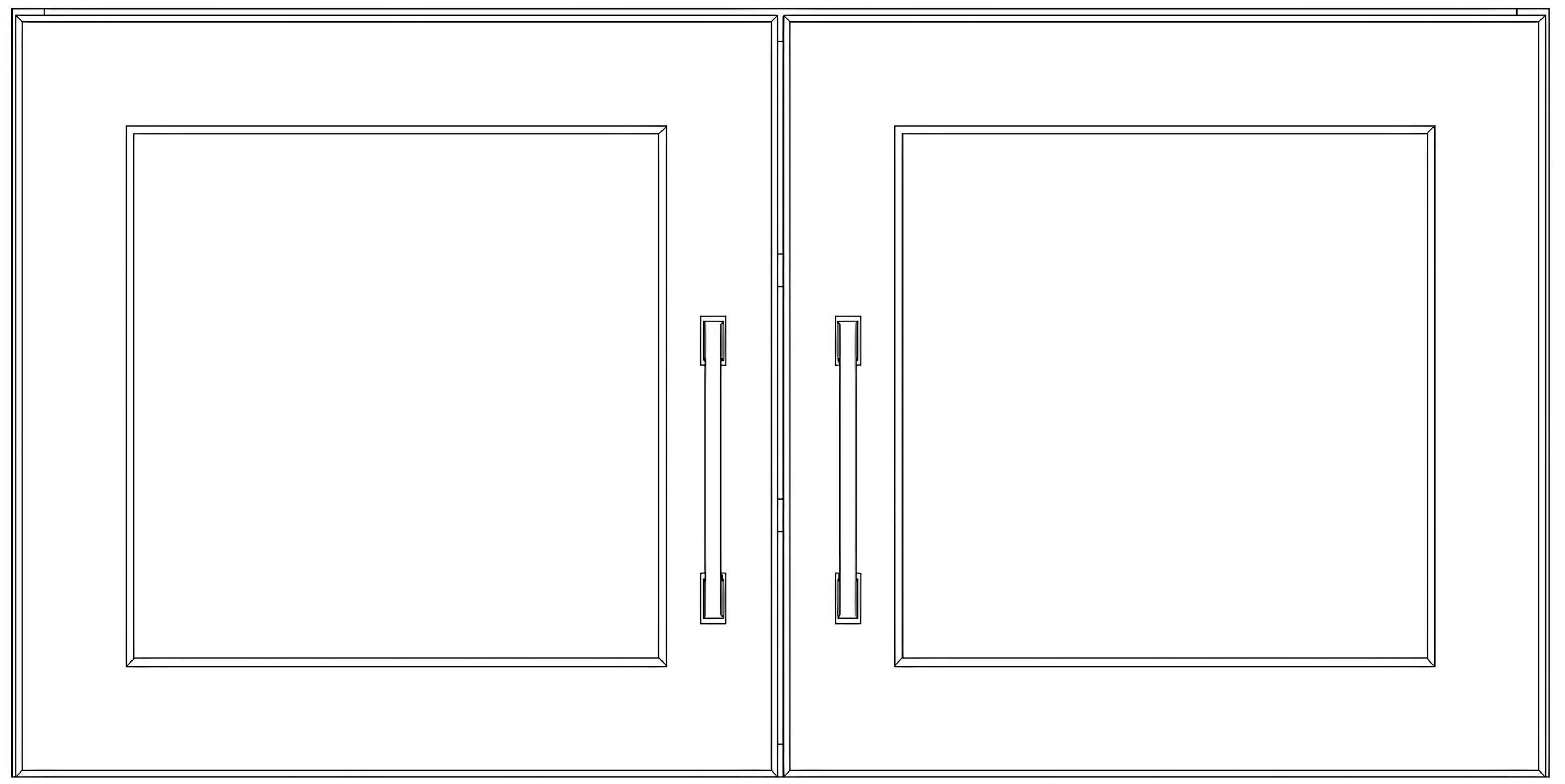 Stove and Fridge Cabinets - Thermofoil Doors