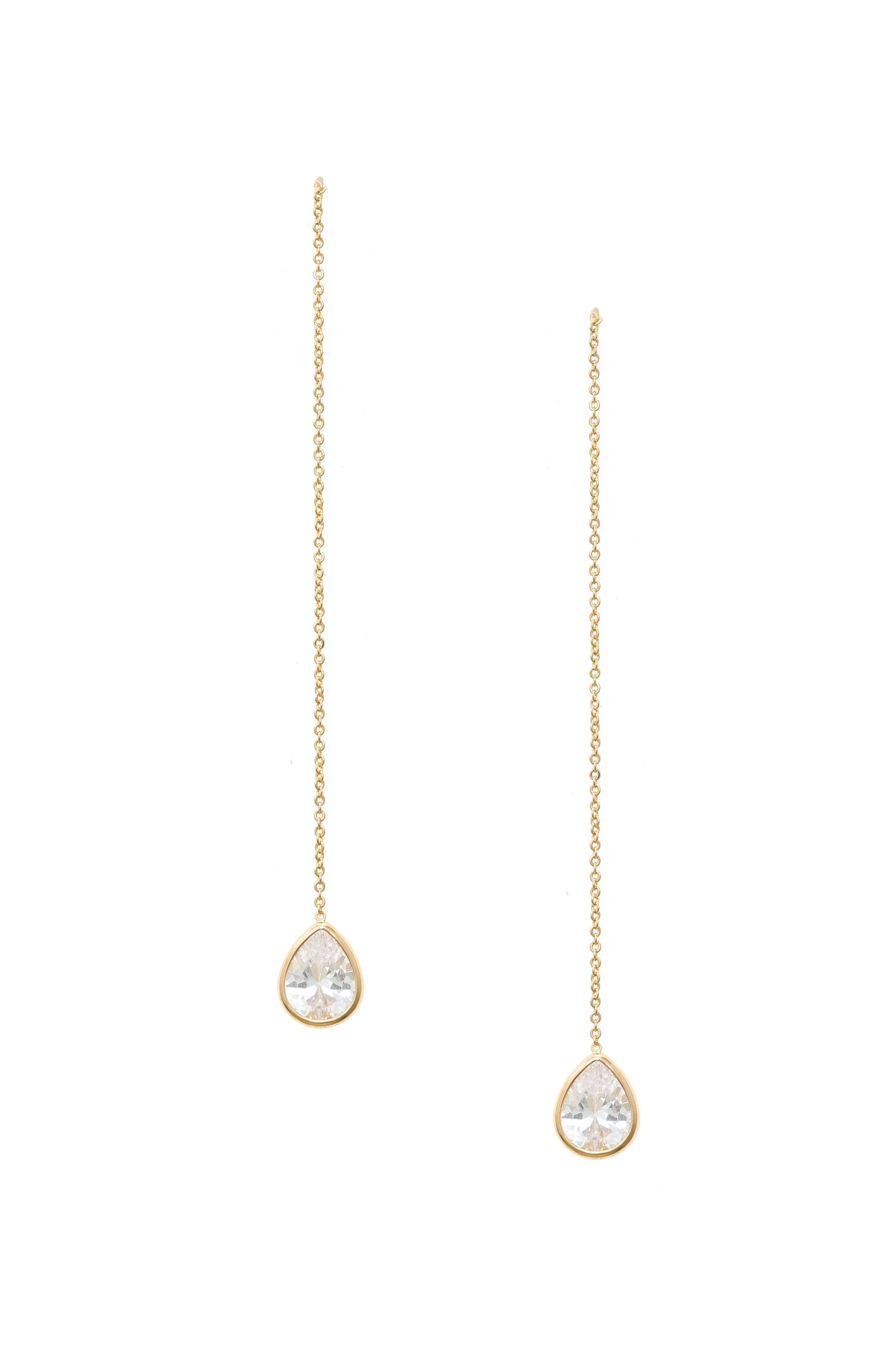 Barely there crystal dangle earrings