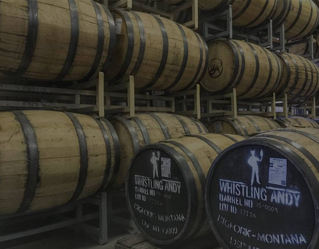 Whistling Andy Distilling tasting room in Bigfork Montana