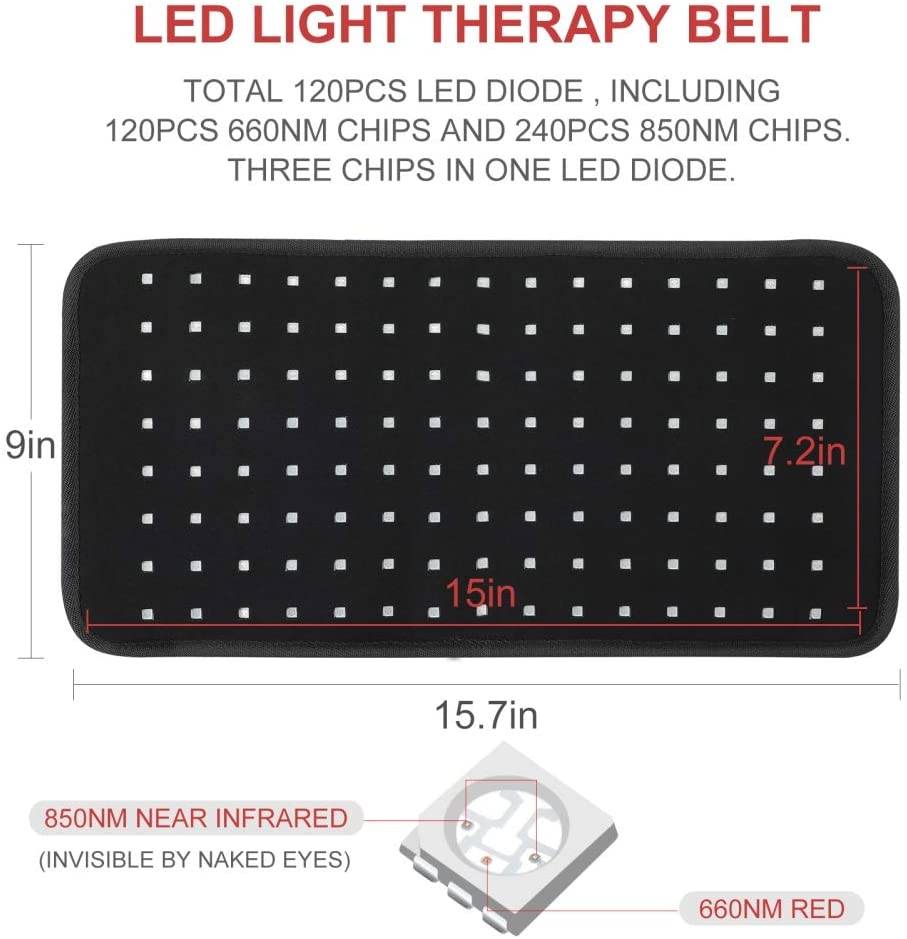 Red & Infrared Light Therapy Belt for Pain Relief