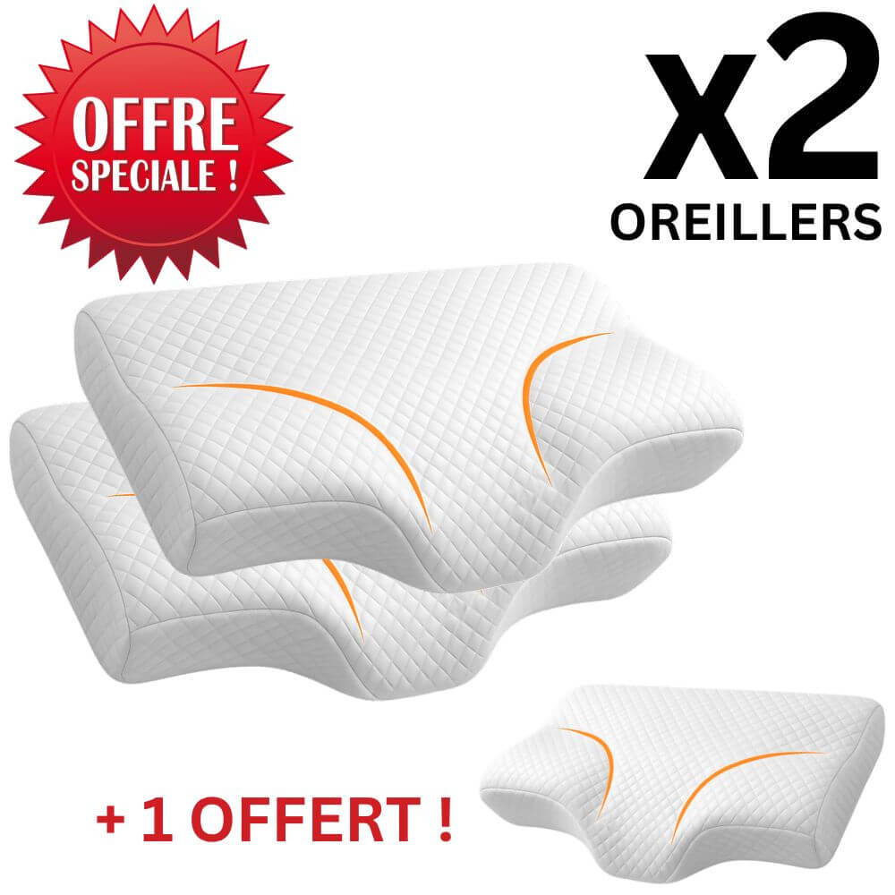Oreiller Orthopédique Cervical, Coussin Oreiller Cou, Coussin Memoire de Forme, Oreiller Cervical