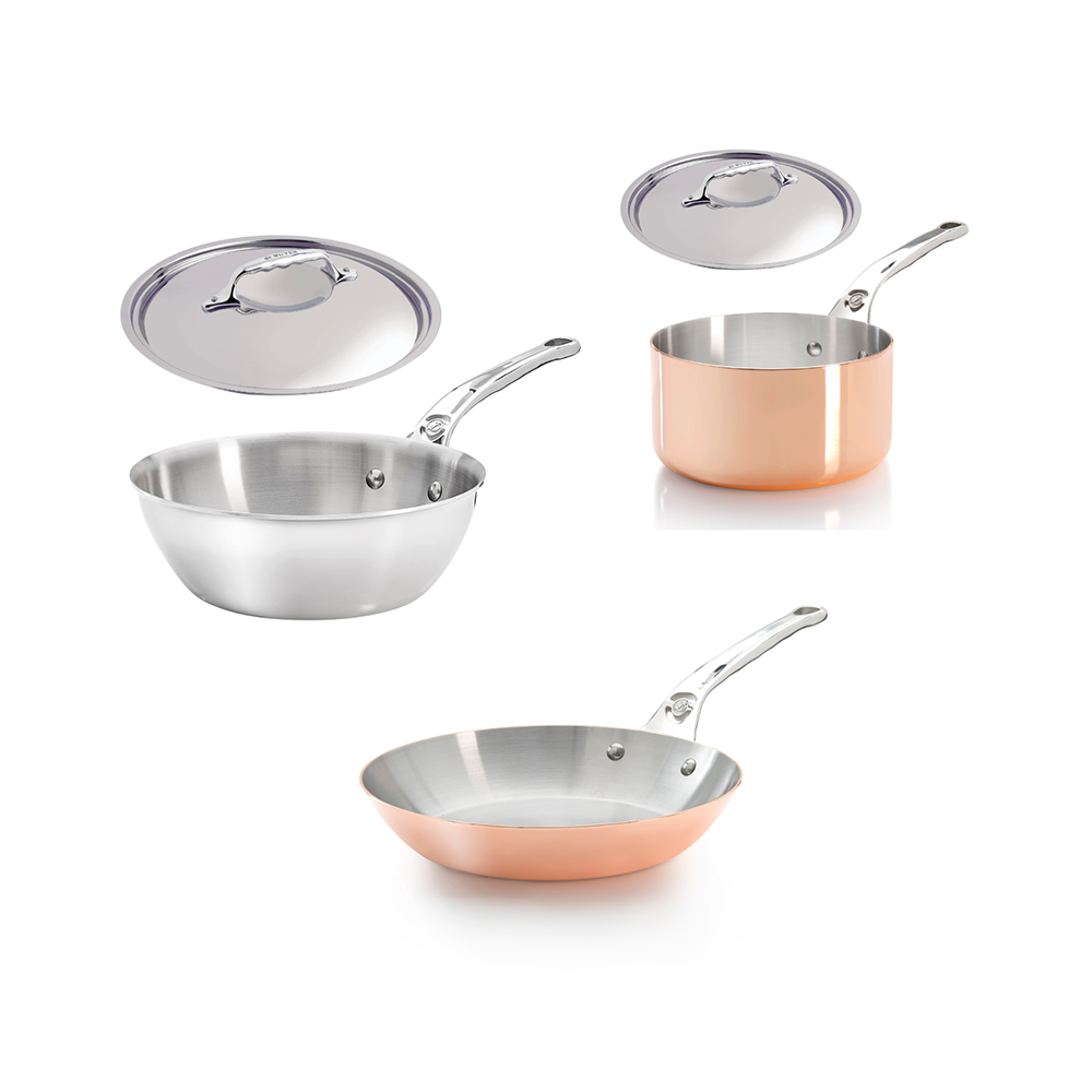 KITCHEN ESSENTIAL COOKWARE DELUXE SET 5 PIECES - INDUCTION READY