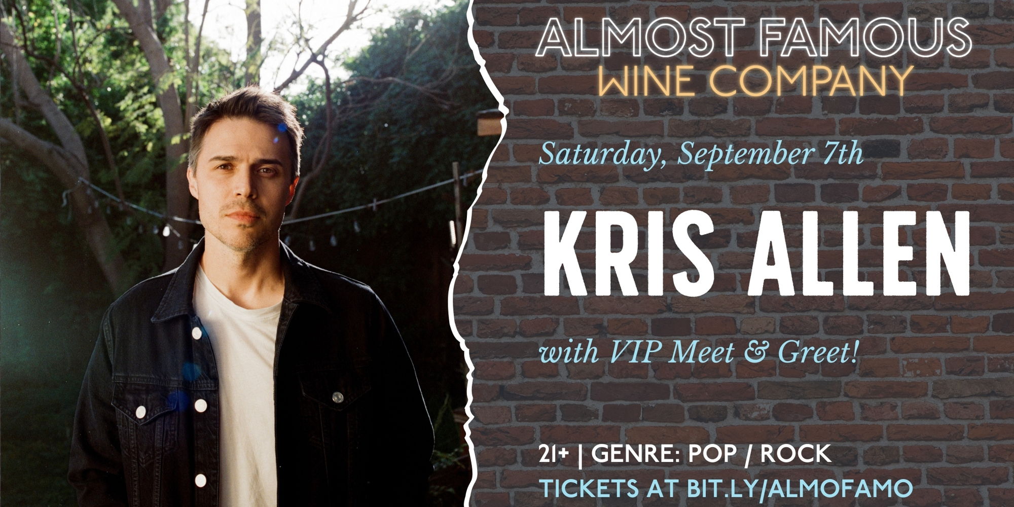 Kris Allen (“Live Like We’re Dying”) on tour with new album! promotional image