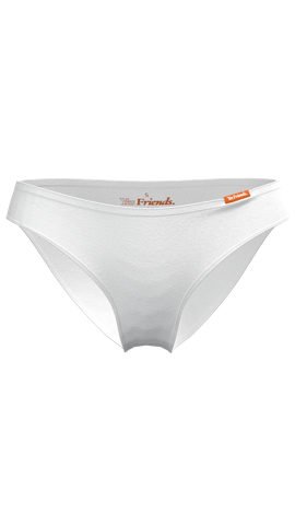 White Fairtrade Organic Cotton Low Rise Bikini Knicker