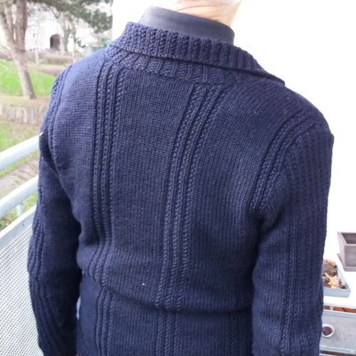 LEONFORTE, a zipped cardigan in a textured pattern for men