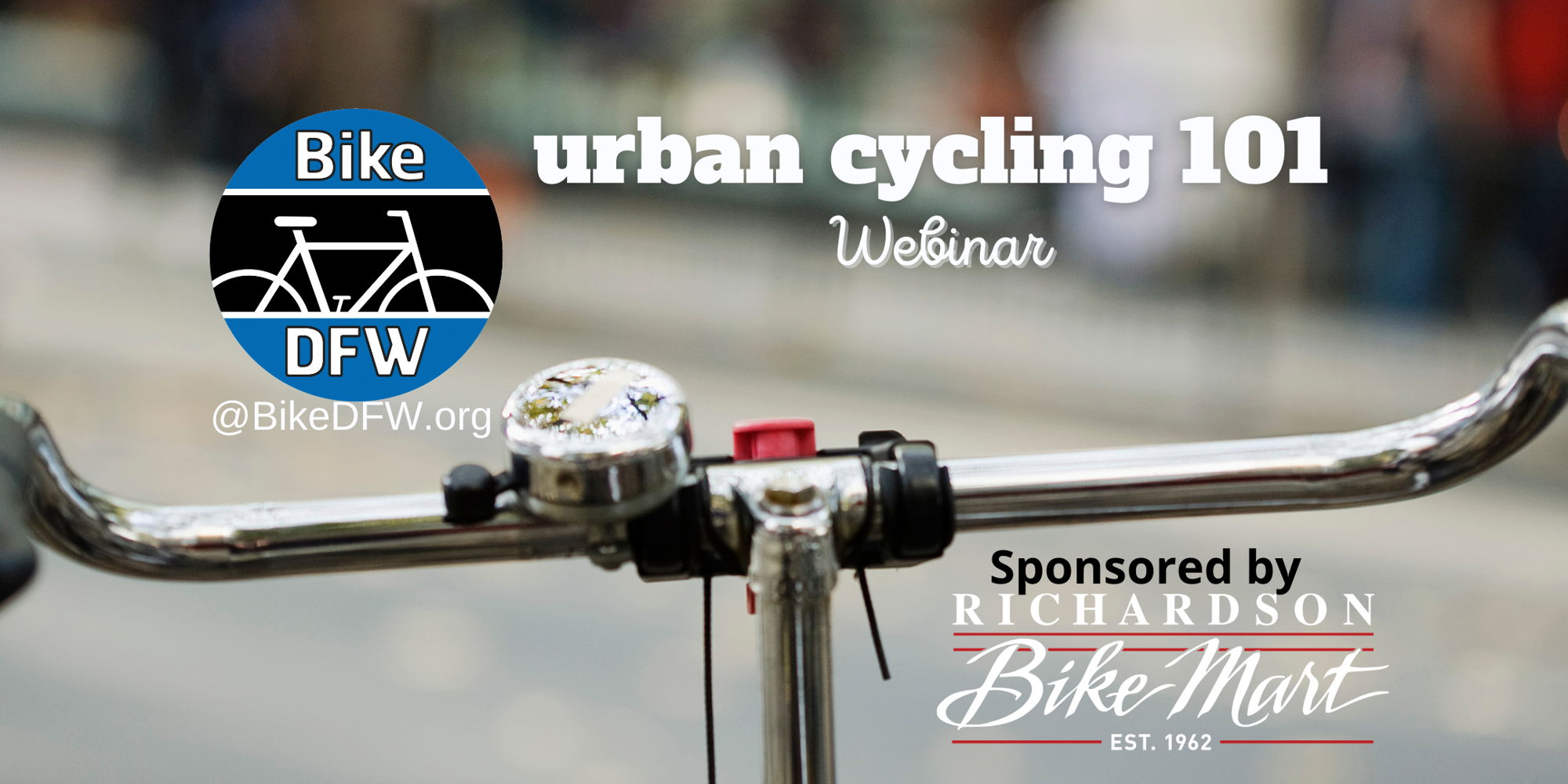 BikeDFW Urban Cycling 101 Webinar promotional image